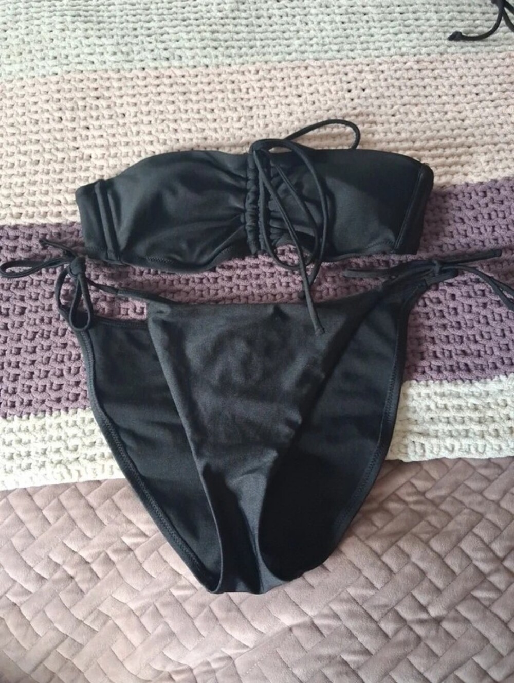 Shade & Shore Dark Green Halter Bikini Set